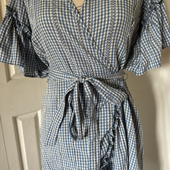Gingham Wrap Dress - Picture 2 of 5
